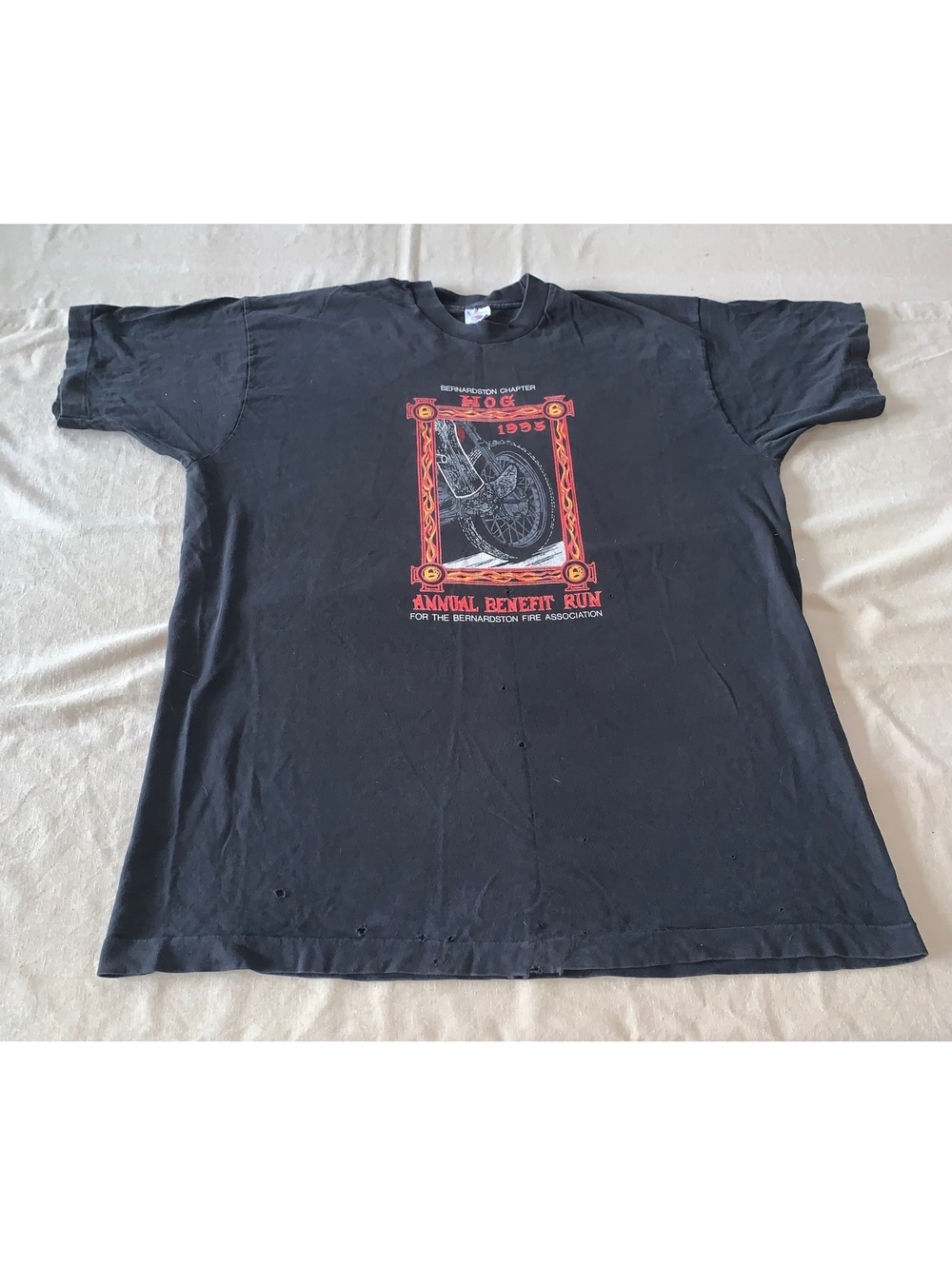 Bernardston Chapter HOG 1995 Annual Benefit Run black T-shirt